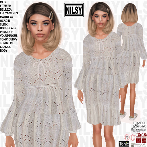 Second Life Marketplace COTTON FOLK DRESS,ALL BODIES